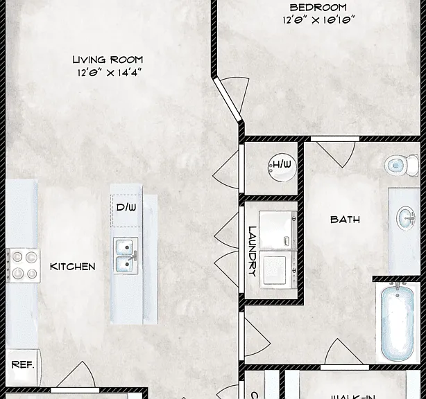 A-1B1B Floorplan Diagram