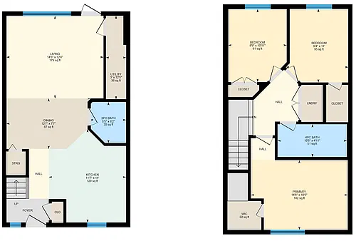 Floor plan 3 Bedroom 2 Bath