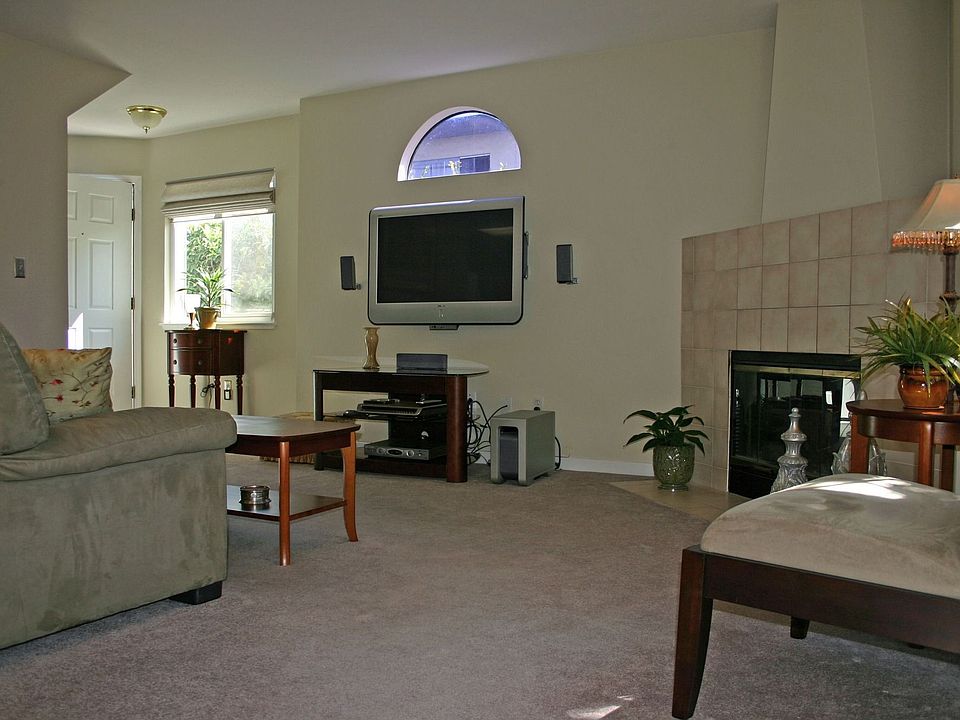 Cozy fireplace in living room