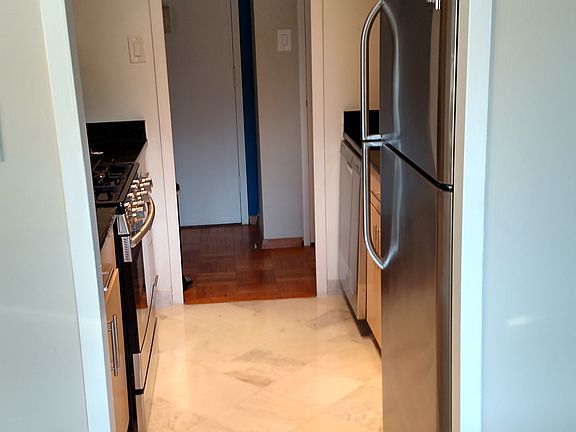Galley Kitchen marble floors