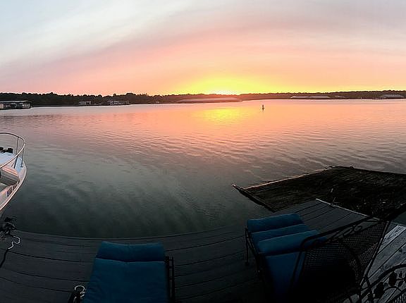 Sunset view from back deck