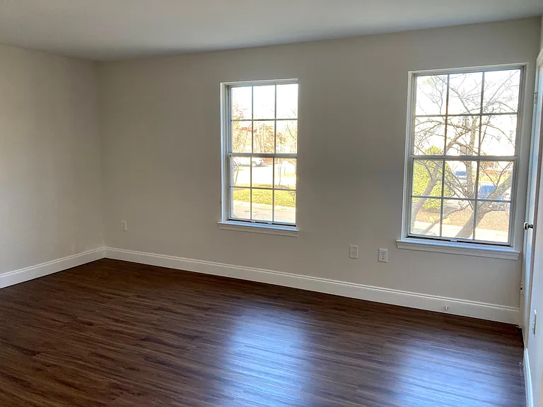 Primary bedroom with lots of light