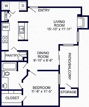 Floor plan 1B