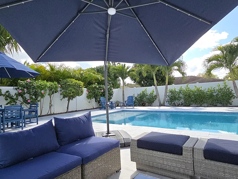 private backyard pool