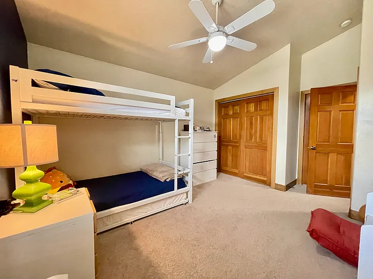 Tall ceilings to accommodate a bunk bed for siblings and sleepovers