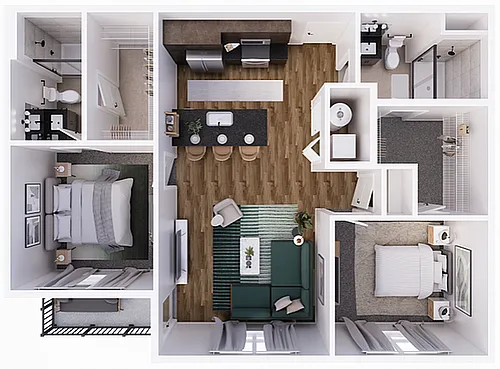 Floor plan Rockpointe-2B ADA