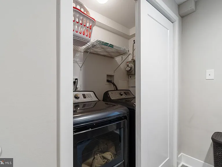 Efficient laundry space in modern home.