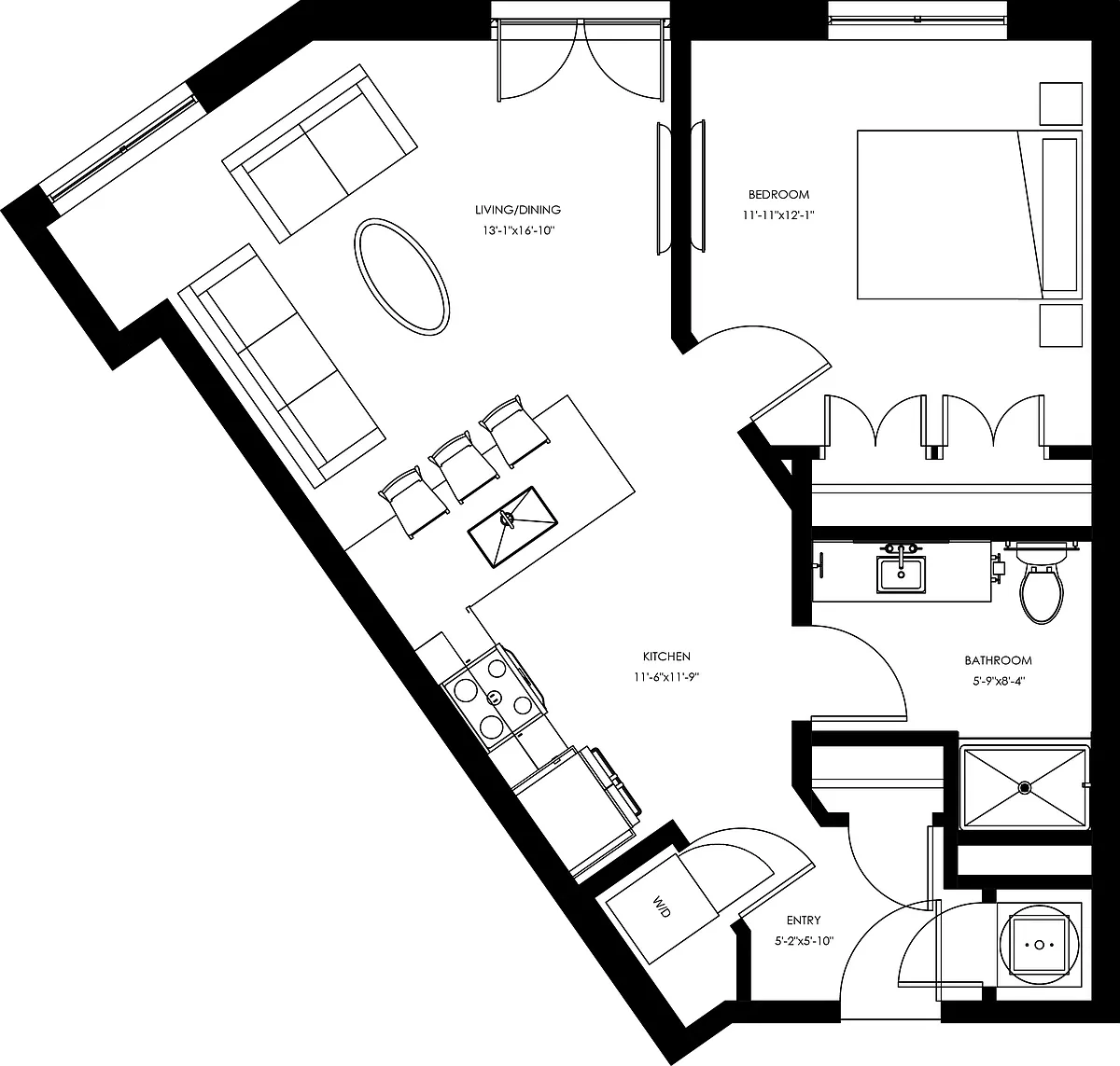 Floor plan A4 - One Bedroom