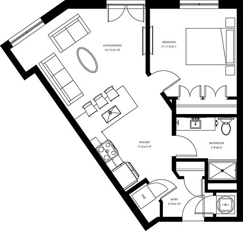 Floor plan A4 - One Bedroom