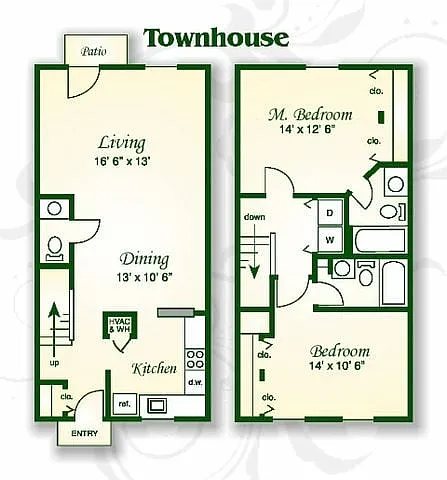 Floor plan The Dogwood Townhouse