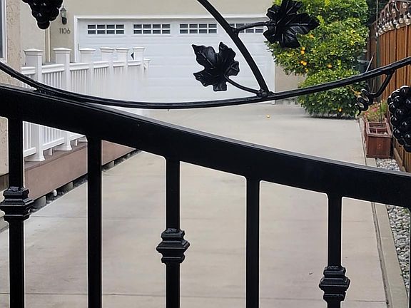 View from electric gate