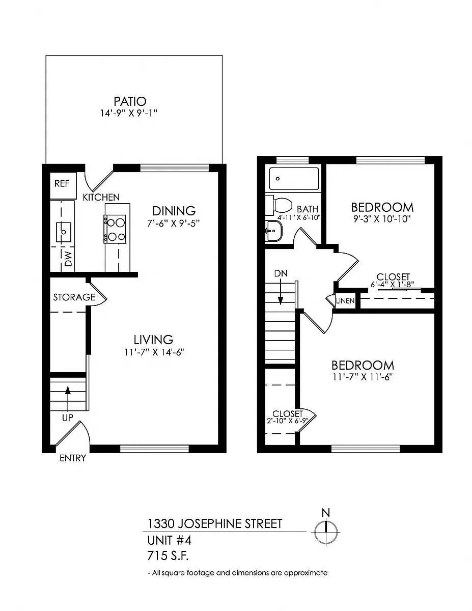 Floor plan 2 bed 1 bath