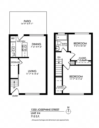Floor plan 2 bed 1 bath