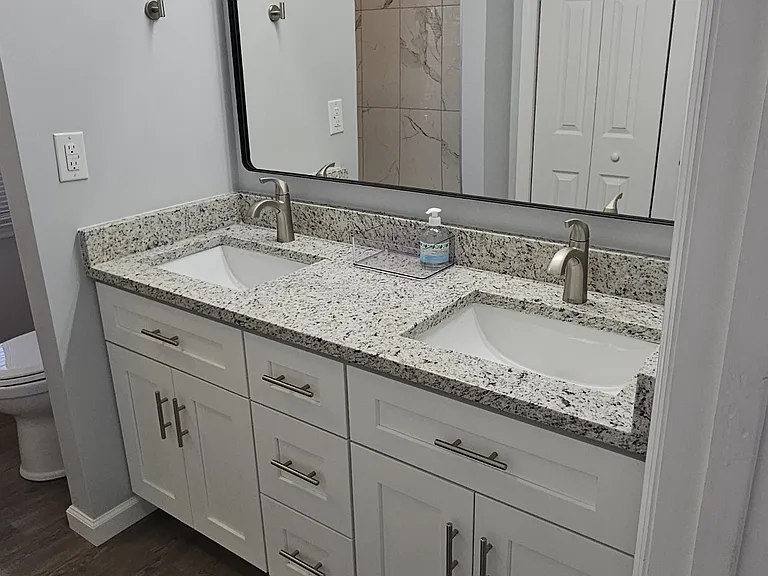 Upstairs bathroom - two sinks
