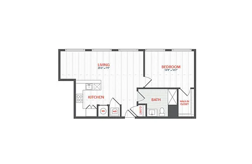 Floor plan LOFTS 1 Bed Den C4