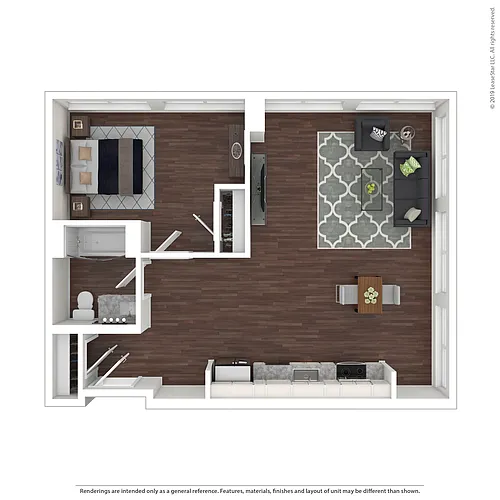 Floor plan One Bedroom- A4