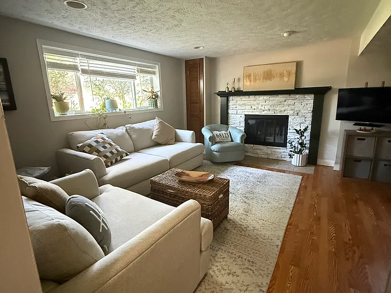 Basement with laundry