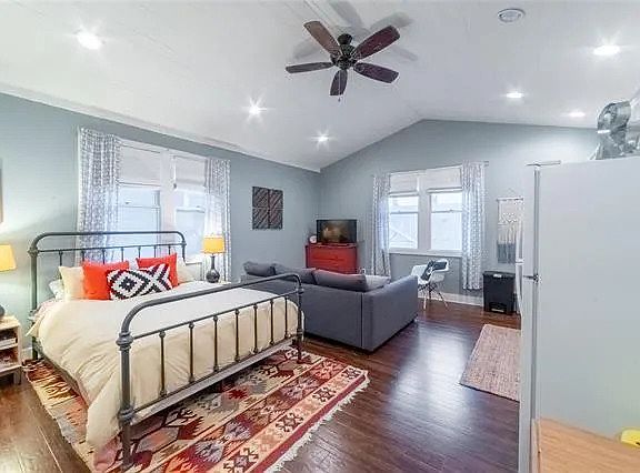 Plenty of natural light in the living area, with blackout curtains available for added privacy and restful sleep.