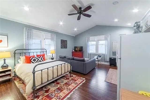Plenty of natural light in the living area, with blackout curtains available for added privacy and restful sleep.