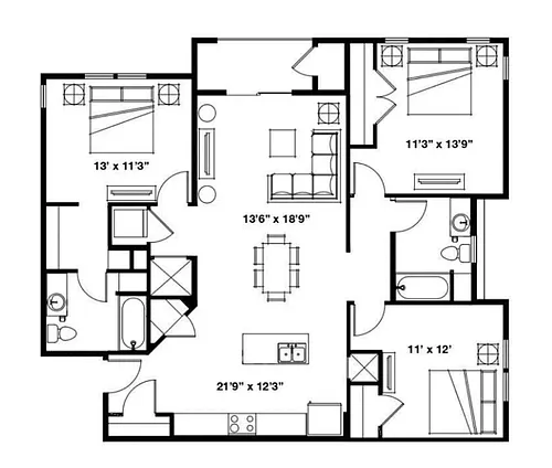 Floor plan 3X2 C