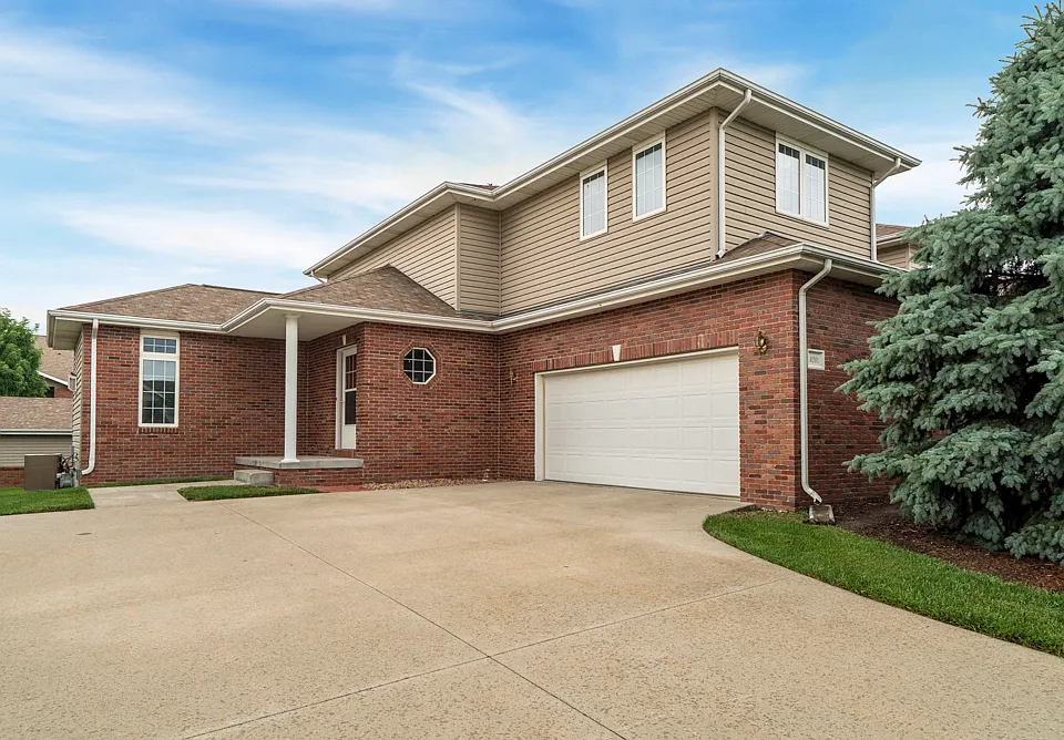Each home includes a private two-car garage.