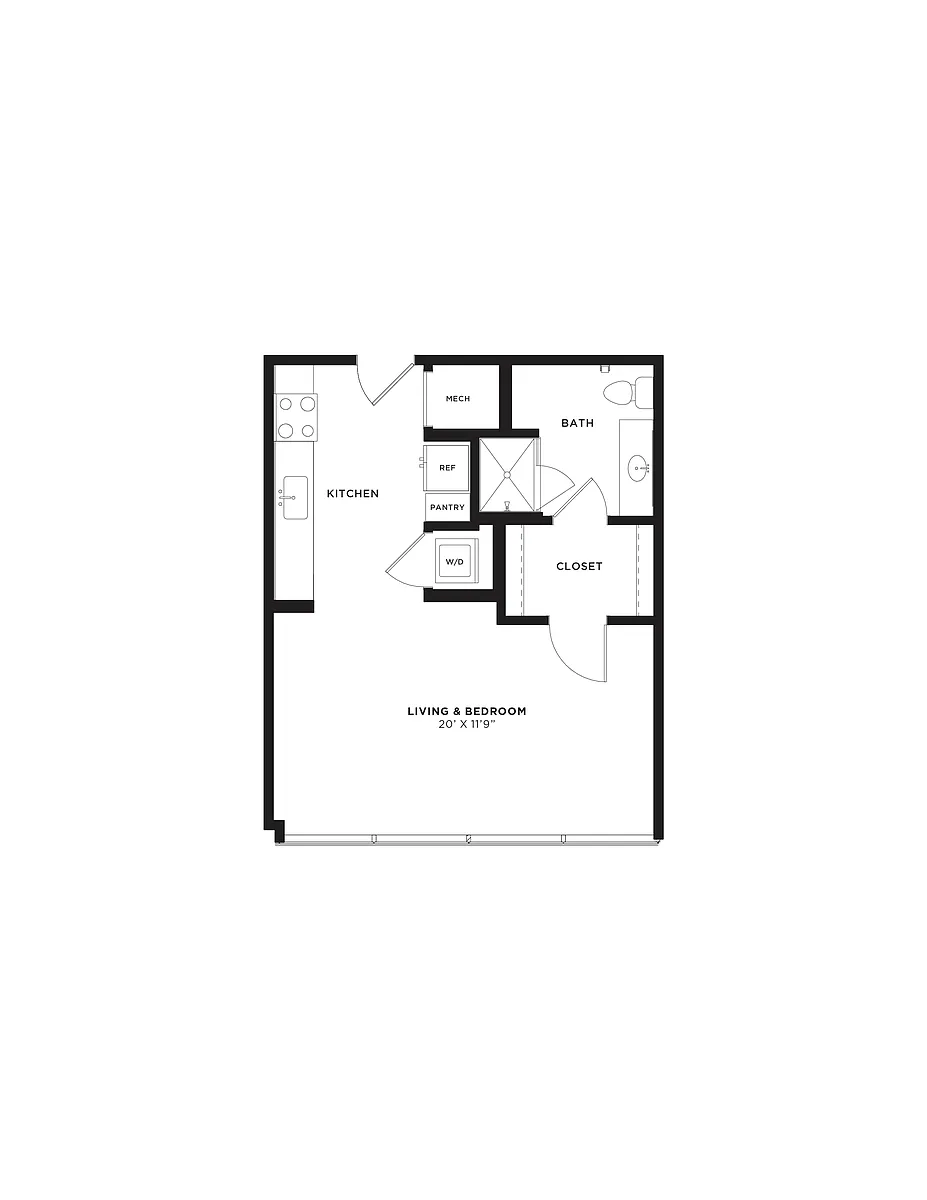Floor plan Studio-SD