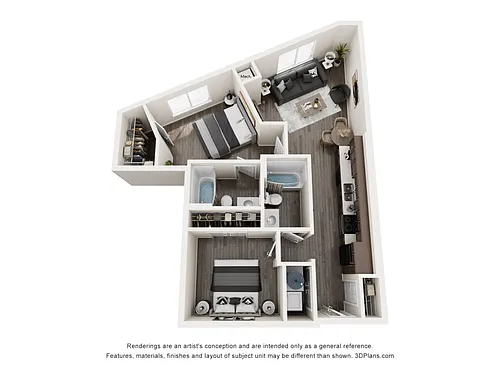 Floor plan 2 Bedroom 2 Bathroom
