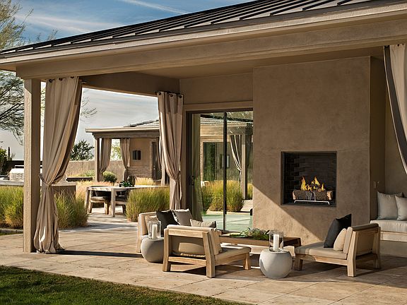 Spacious backyard patio