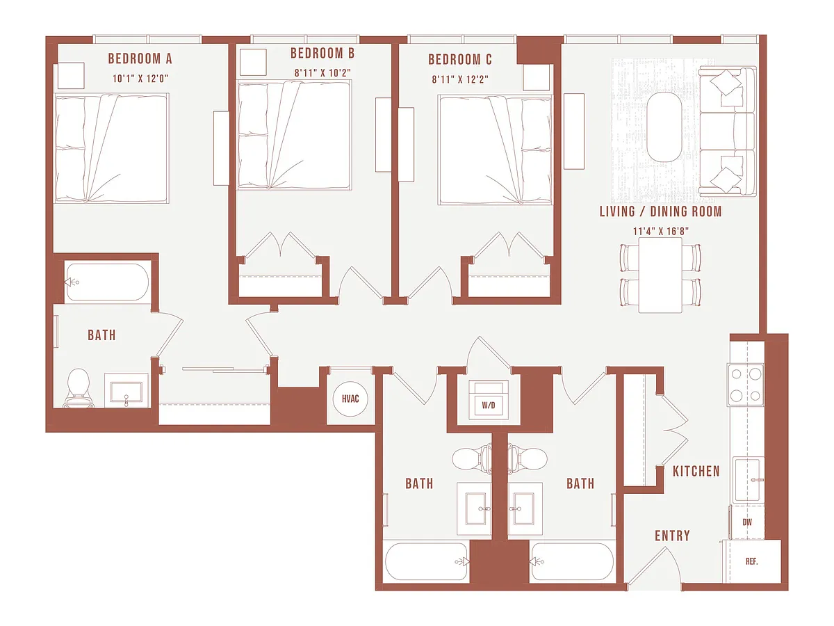 Floor plan Colette Co-Living H2