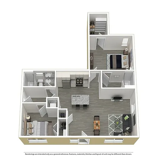 Floor plan B2 - Two Bedroom, Two Bathroom