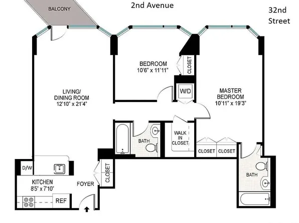 200 E 32nd Street #28C, New York (Manhattan), NY 10016