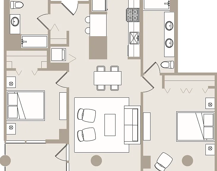 2 Bed/2 Bath - 1108 sq ft