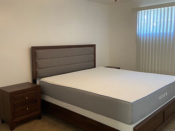 1 Bedroom, New California king mattress and new bedroom set.