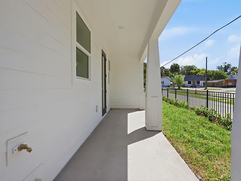 Private back patio