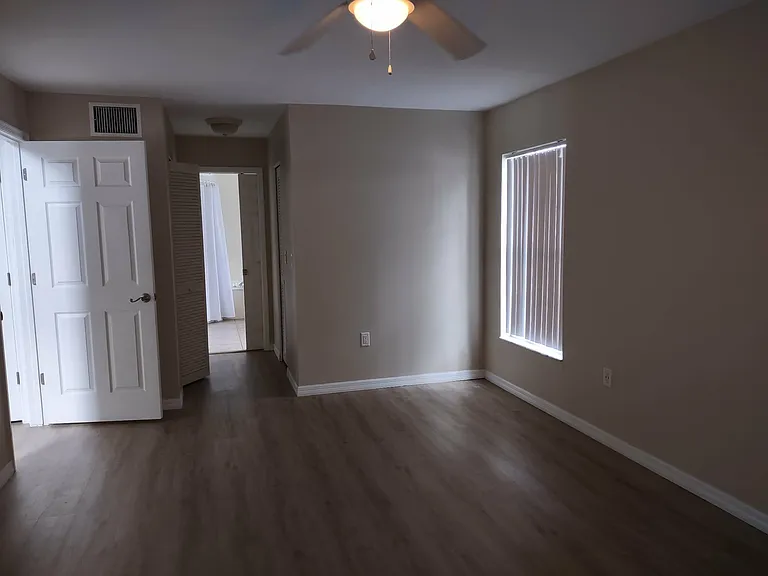Master bedroom with master bathroom