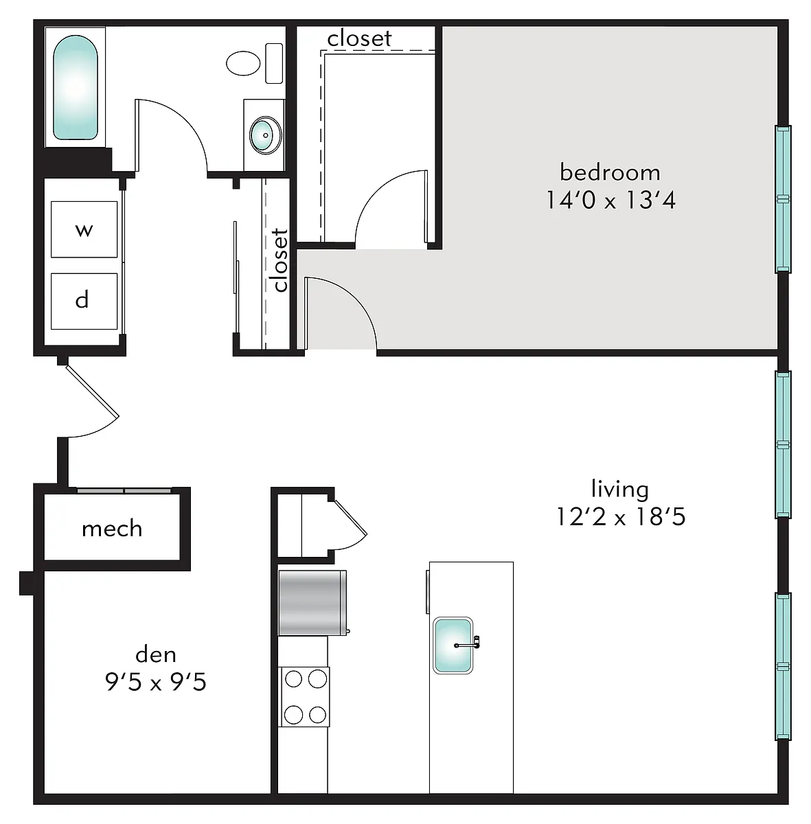 Floor plan 1J