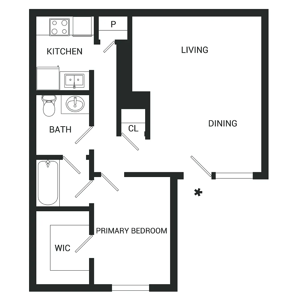 Floor plan Knockout