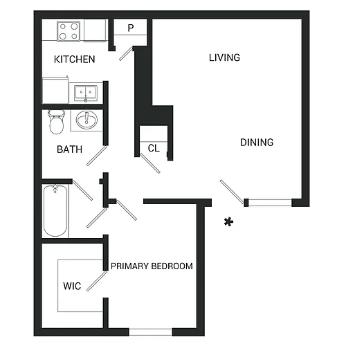 Floor plan Knockout