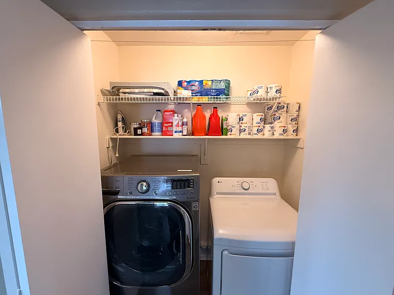 built in closet washer and dryer