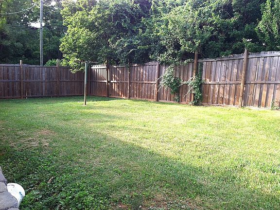 Fenced side yard