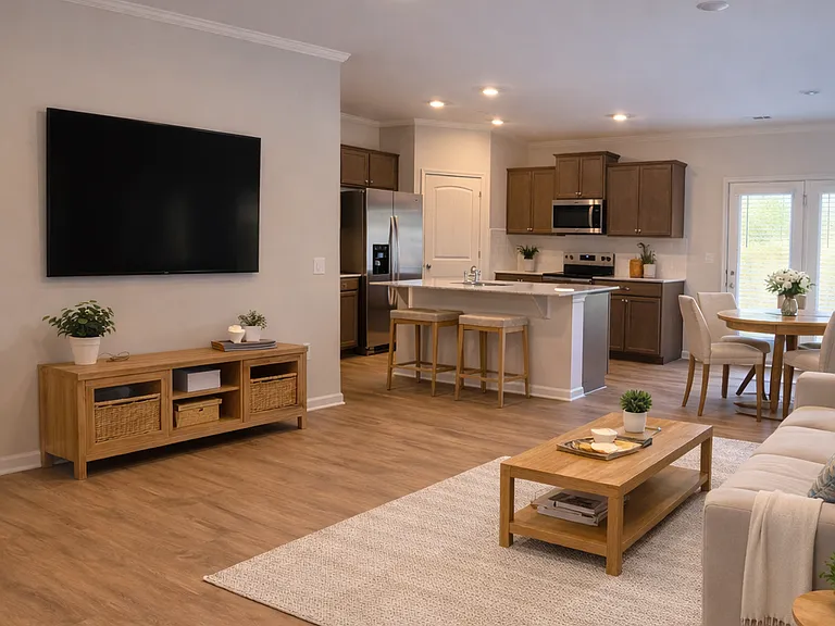 Staged family room