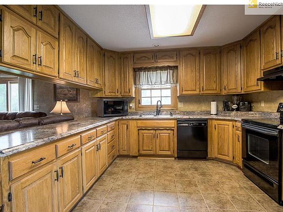 Tile floor in kitchen