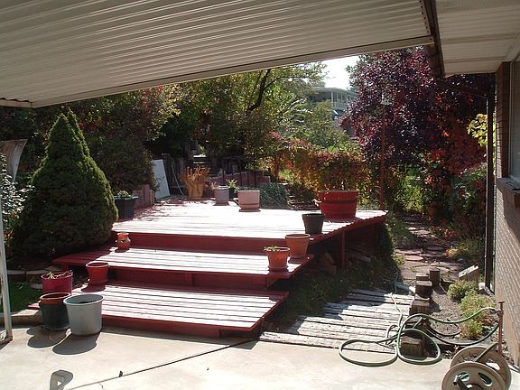 Terraced deck area