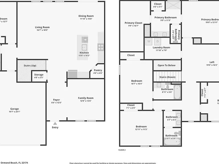 Floorplan for both floors