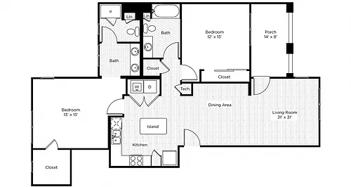 Floor plan Botanica - 2AS