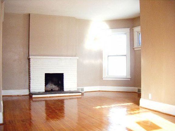 HUGE Living Room With Brick Fireplace