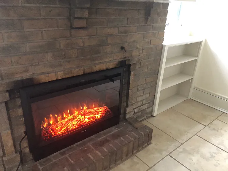 Electric fireplace for added atmosphere