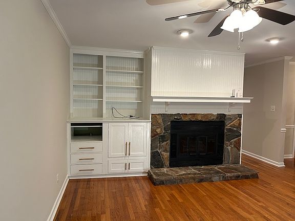 Built-ins and electric fireplace!