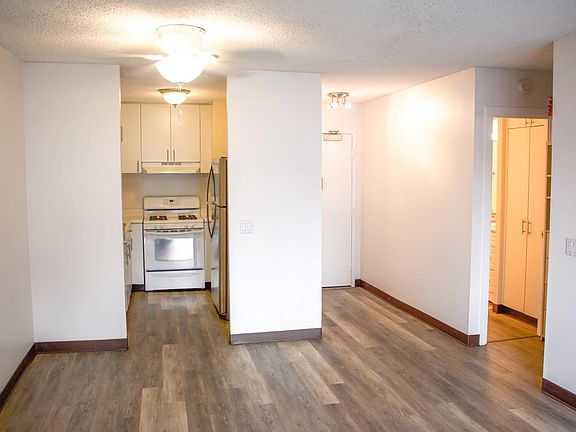 View of kitchen from living room