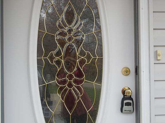 Leaded glass front door